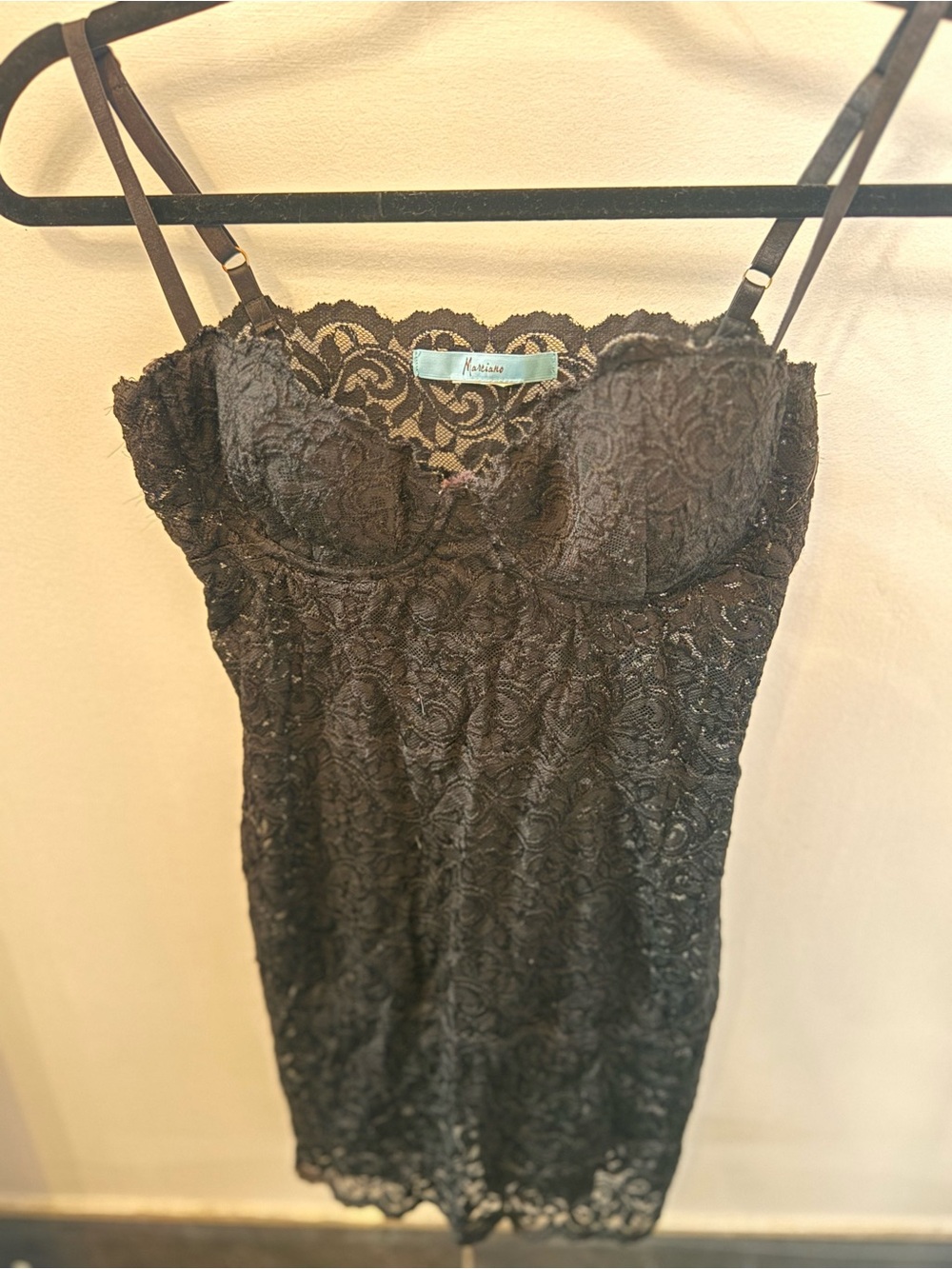 Marciano Black Lace Slip Dress